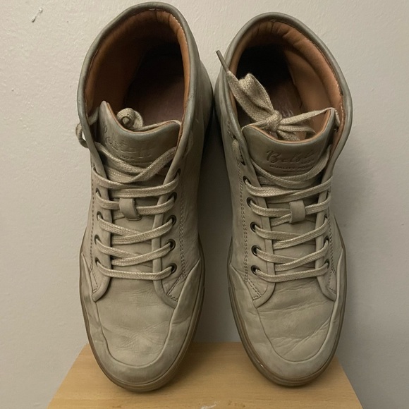 Belstaff "Forber" Light Tan High-Top Leather Sneakers – Size 9.5 GUC - Picture 9 of 16